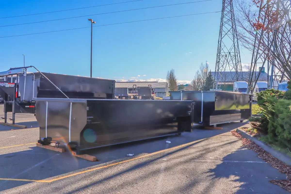 Roll-off dumpster ready for waste disposal at job site for Roofing Dumpster Rental in South Hanover